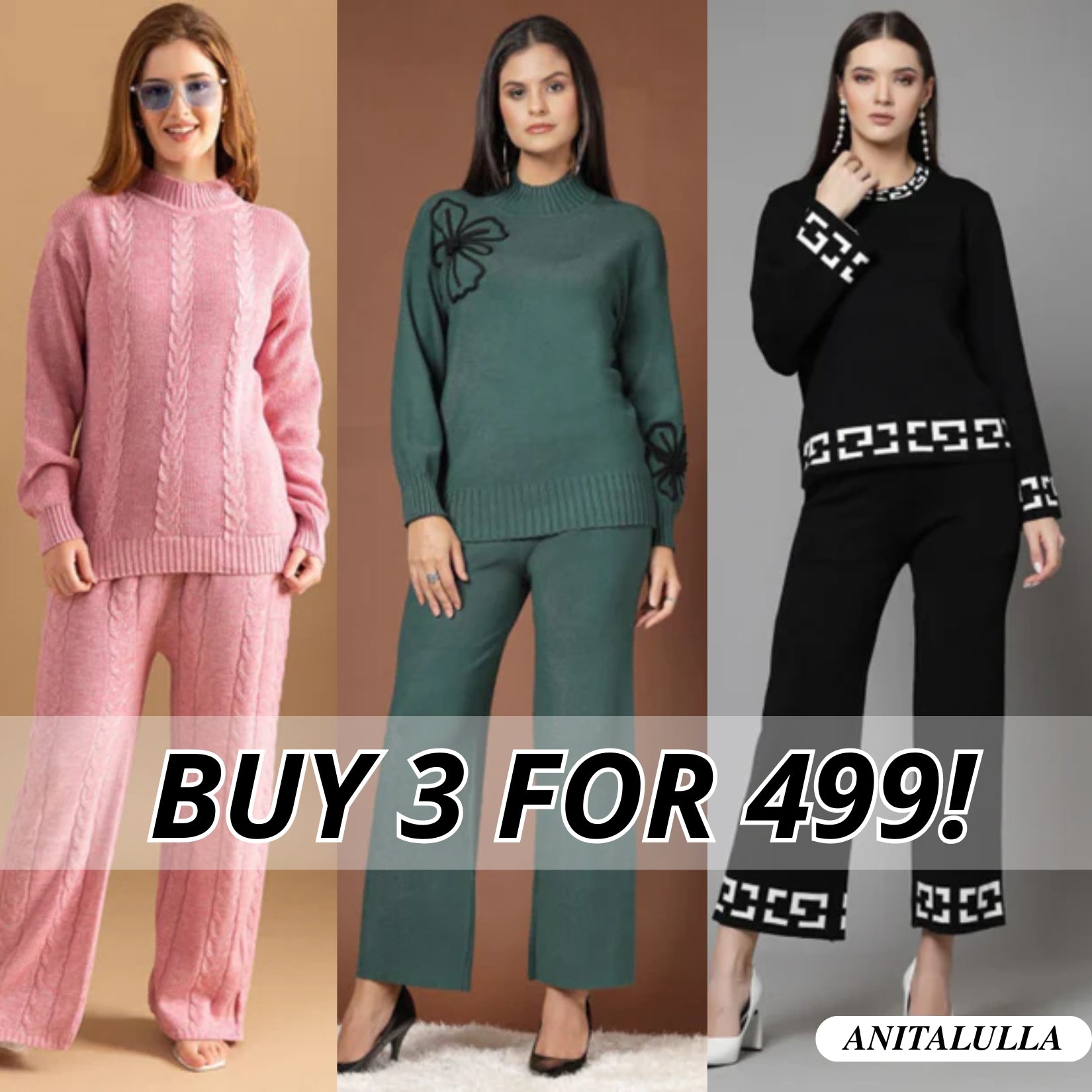 Winter Warmth Trio | Stylish 3-Piece Women’s Co-Ord Set | WC-01