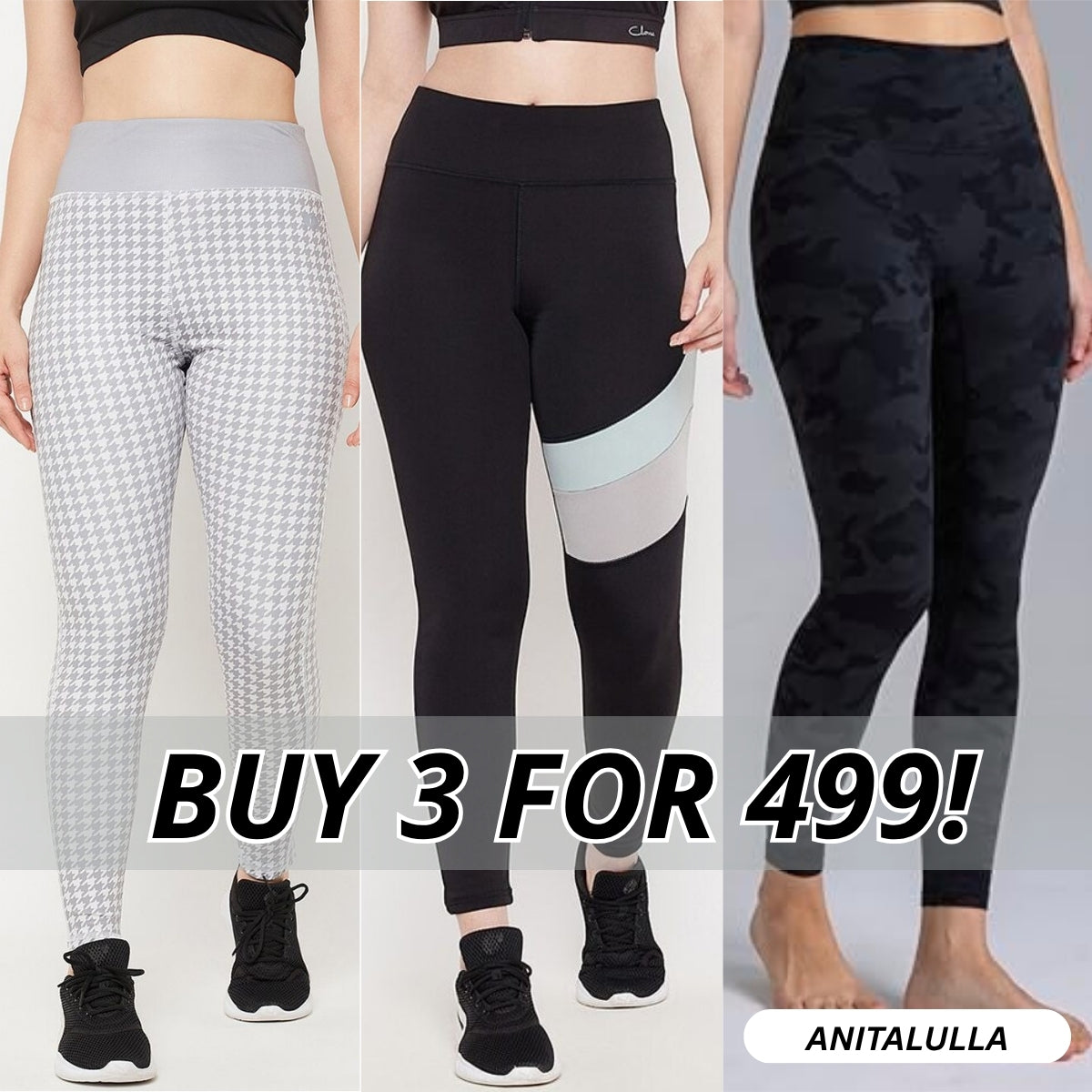 3-Pack Women's Leggings Combo - Comfortable & Stylish Bottoms | WL-01