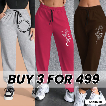 Women’s 3-Pack Solid Color Trousers - Versatile Daily Wear | WT-01