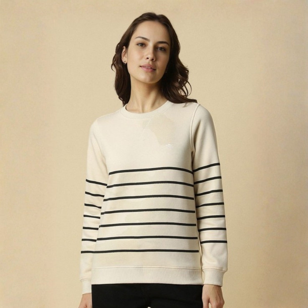 2 Stylish Sweatshirts in Black & Beige | Soft, Cozy & Trendy | Up to 50% Off