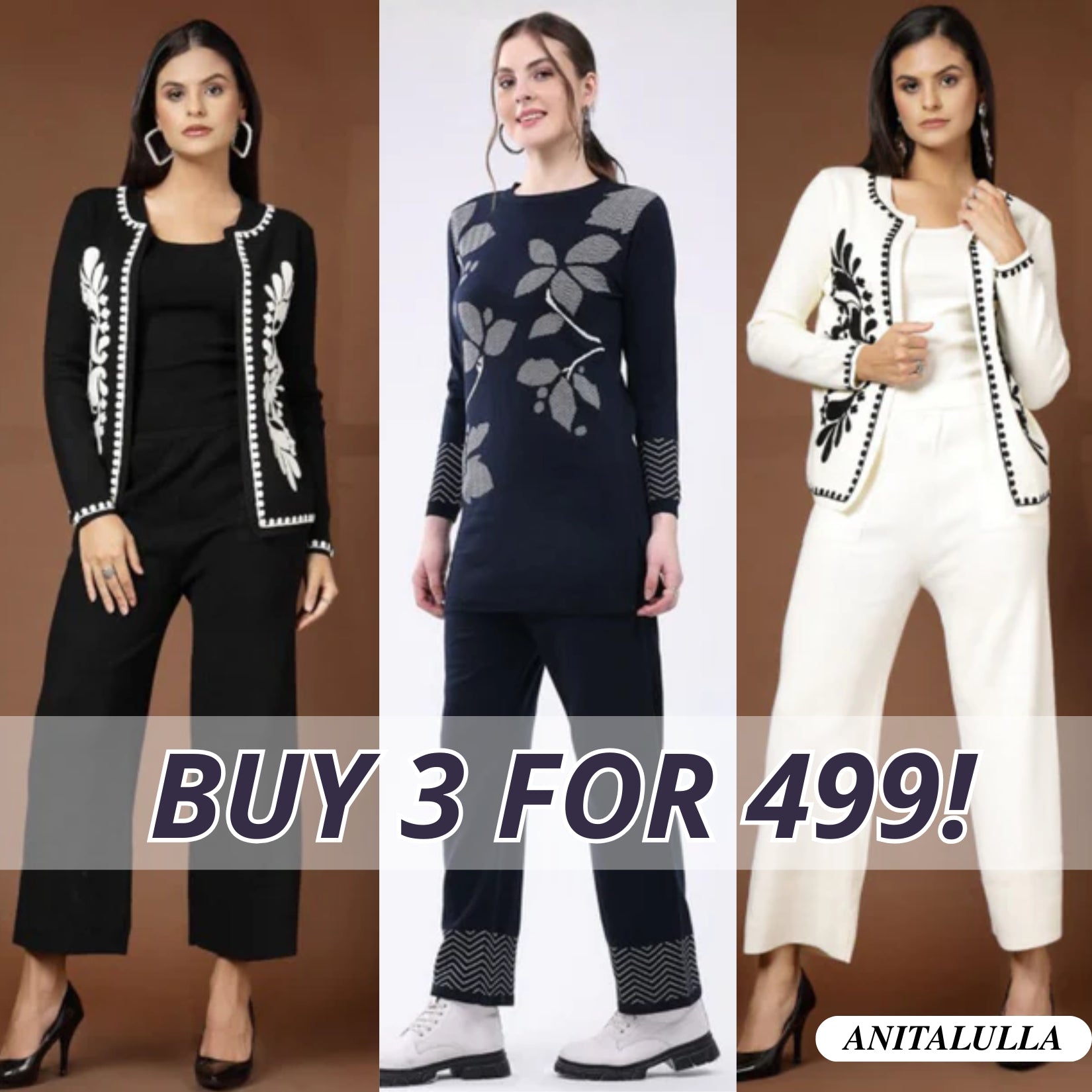 Winter Warmth Trio | Stylish 3-Piece Women’s Co-Ord Set | WC-08