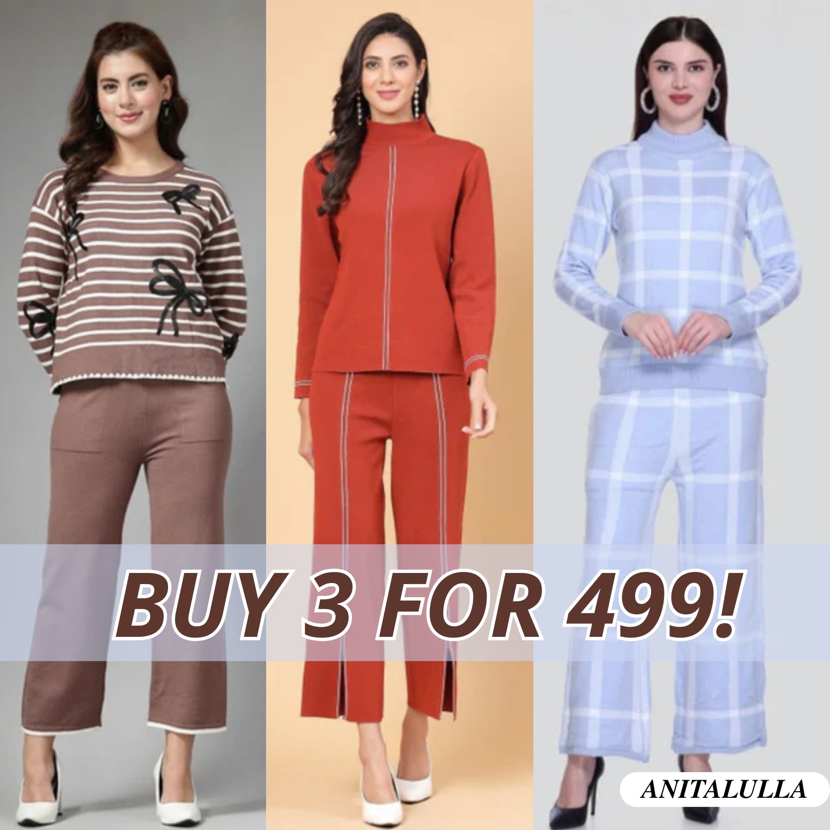 Winter Warmth Trio | Stylish 3-Piece Women’s Co-Ord Set | WC-07