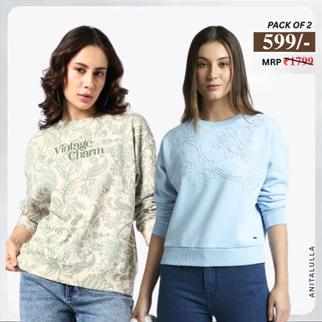 2 Stylish Sweatshirts in Orange & Black| Soft, Cozy & Trendy | Up to 50% Off |SS-05