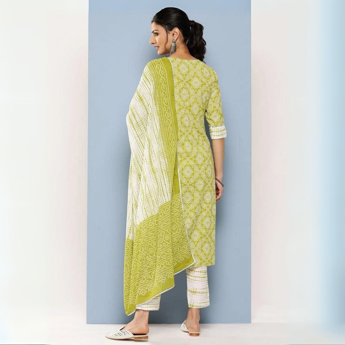 Pack of 3 Floral Print Cotton Kurta Set with Dupatta | KD-06