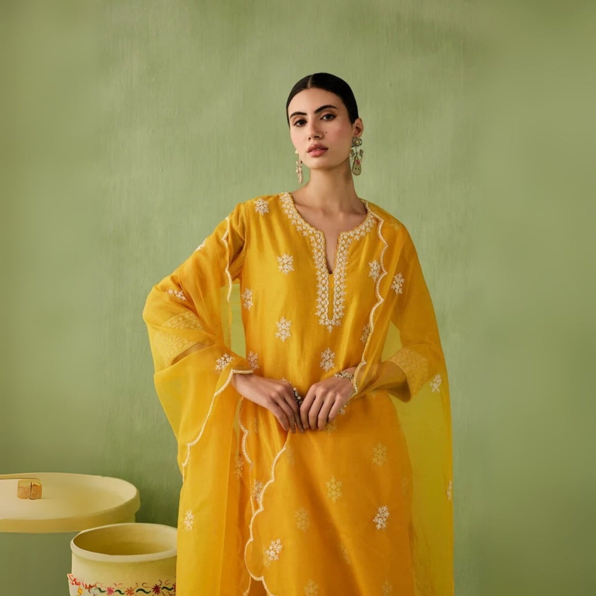 Pack of 3 Floral Print Cotton Kurta Set with Dupatta | KD-07