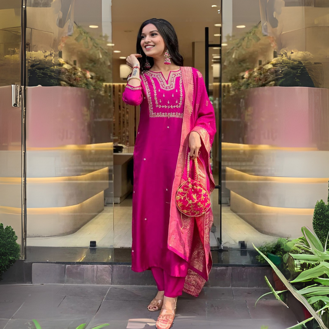 Premium Cotton Kurta Pant Dupatta Combo – Perfect for Daily Wear & Elegant Partywear | DS-11