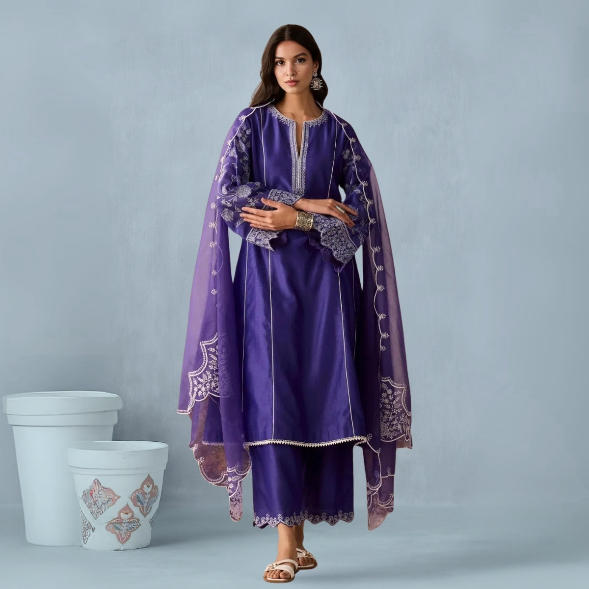 Celebrate Tradition with Our 3 Combo Festive Kurta Sets + Dupatta | FK-07