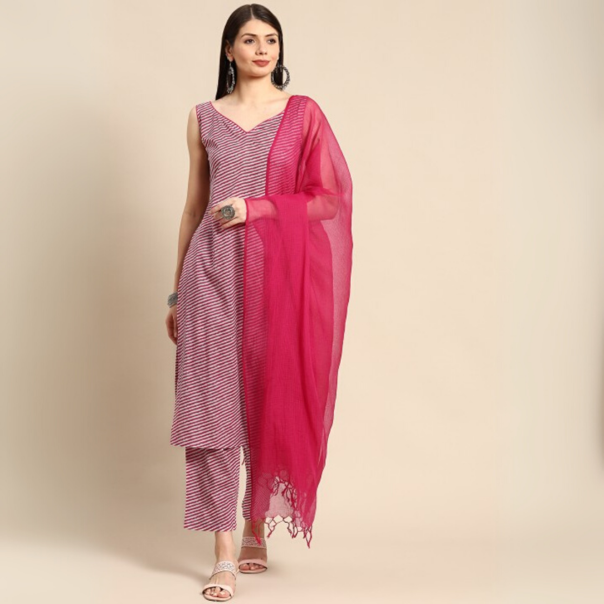 Designer Women's Kurta Set with Dupatta for Festive Wear |