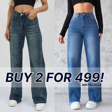 Women's 2-Pack Combo - Straight Fit Jeans Duo |WJ-01