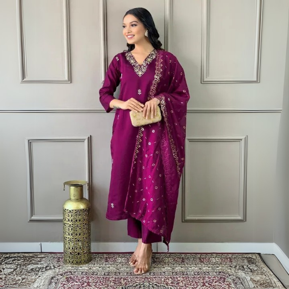 Premium Cotton Kurta Pant Dupatta Combo – Perfect for Daily Wear & Elegant Partywear | DS-02