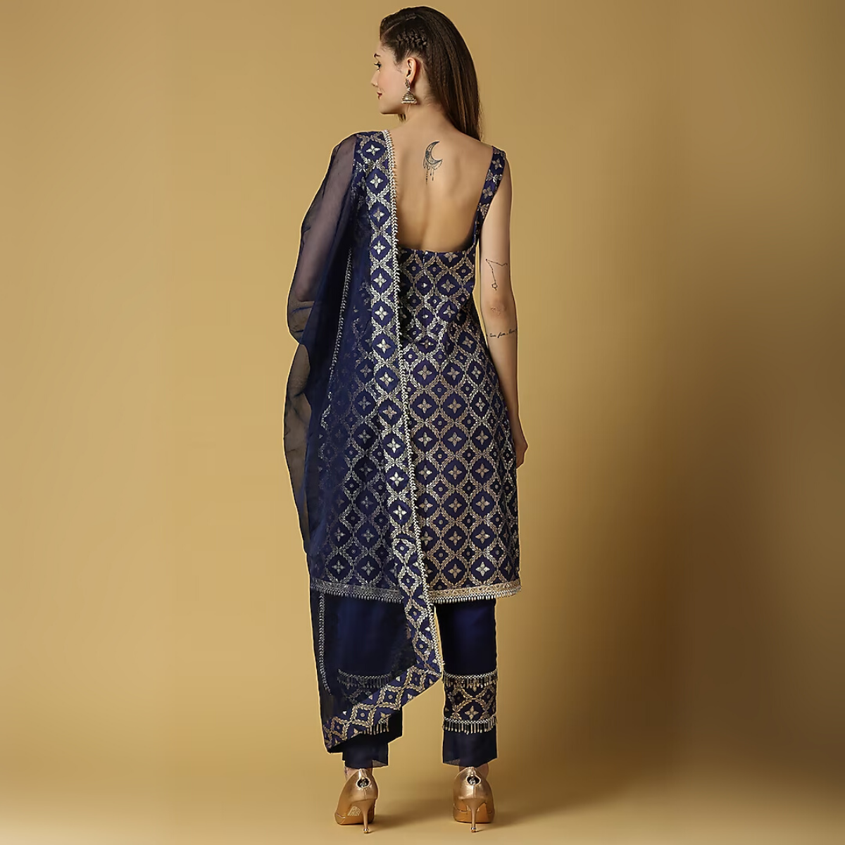 Designer Women's Kurta Set with Dupatta for Festive Wear |