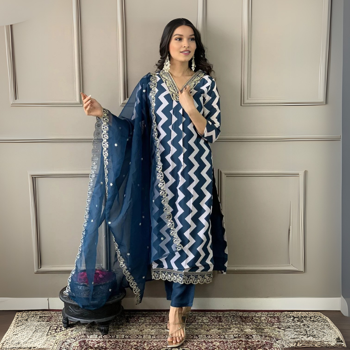Premium Cotton Kurta Pant Dupatta Combo – Perfect for Daily Wear & Elegant Partywear| DS-05
