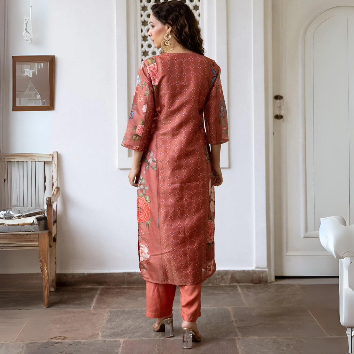 Ethnic 3-Piece Women Kurta Set with Dupatta | Ethnic Wear Made Effortless | WK-10