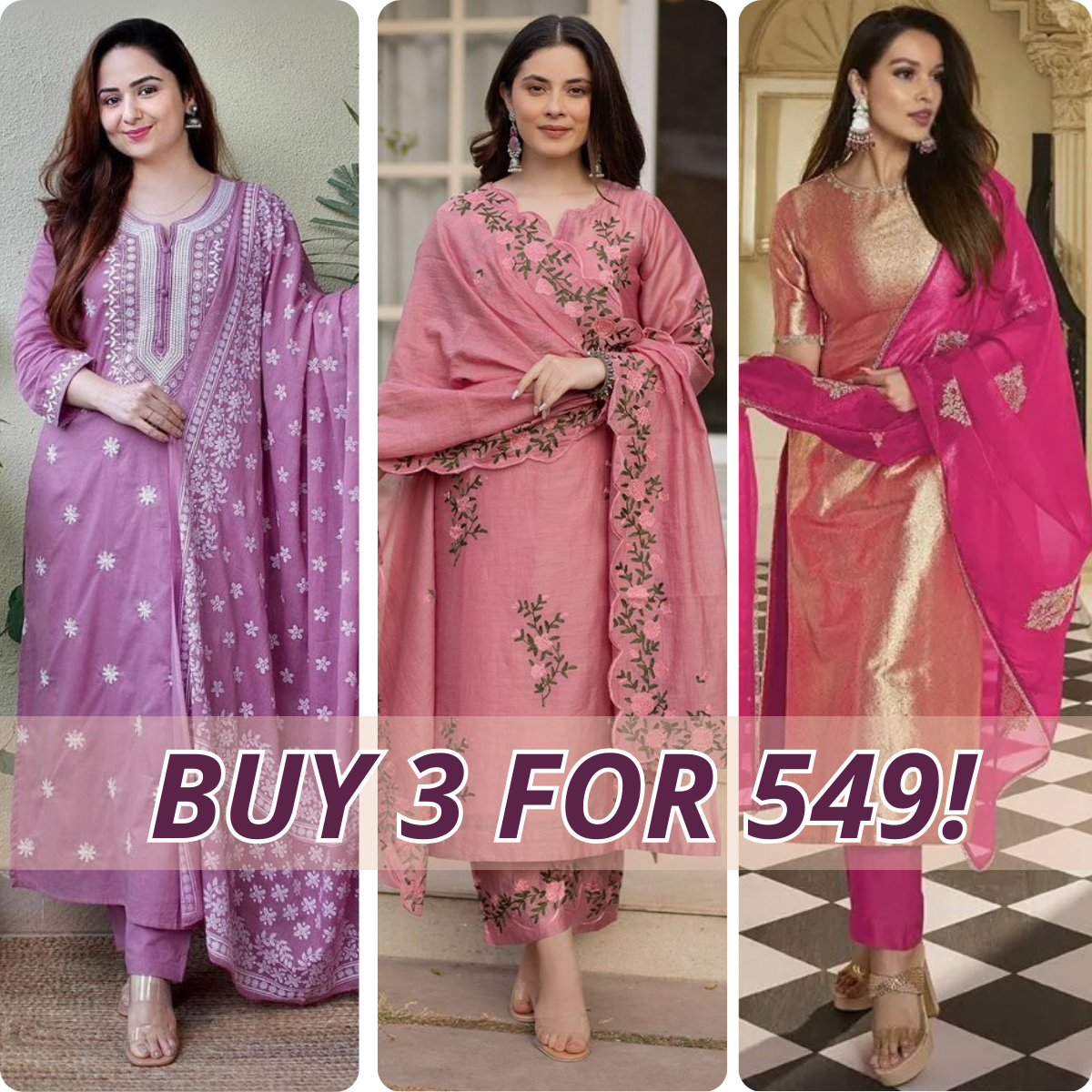 Premium Cotton Kurta Pant Dupatta Combo – Perfect for Daily Wear & Elegant Partywear | DS-07
