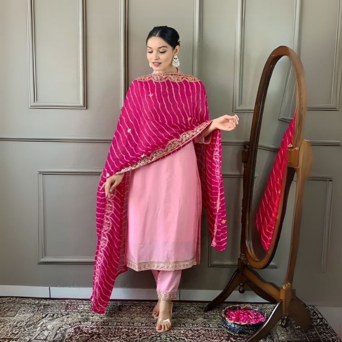 Premium Cotton Kurta Pant Dupatta Combo – Perfect for Daily Wear & Elegant Partywear| DS-05