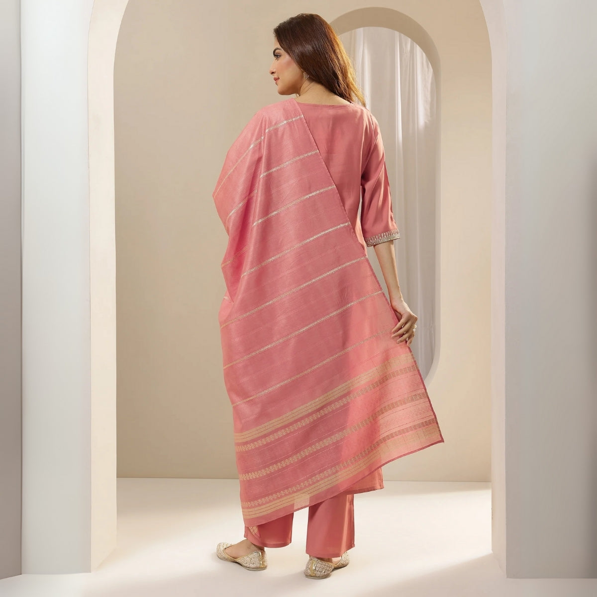 Pack of 3 Floral Print Cotton Kurta Set with Dupatta | KD-04
