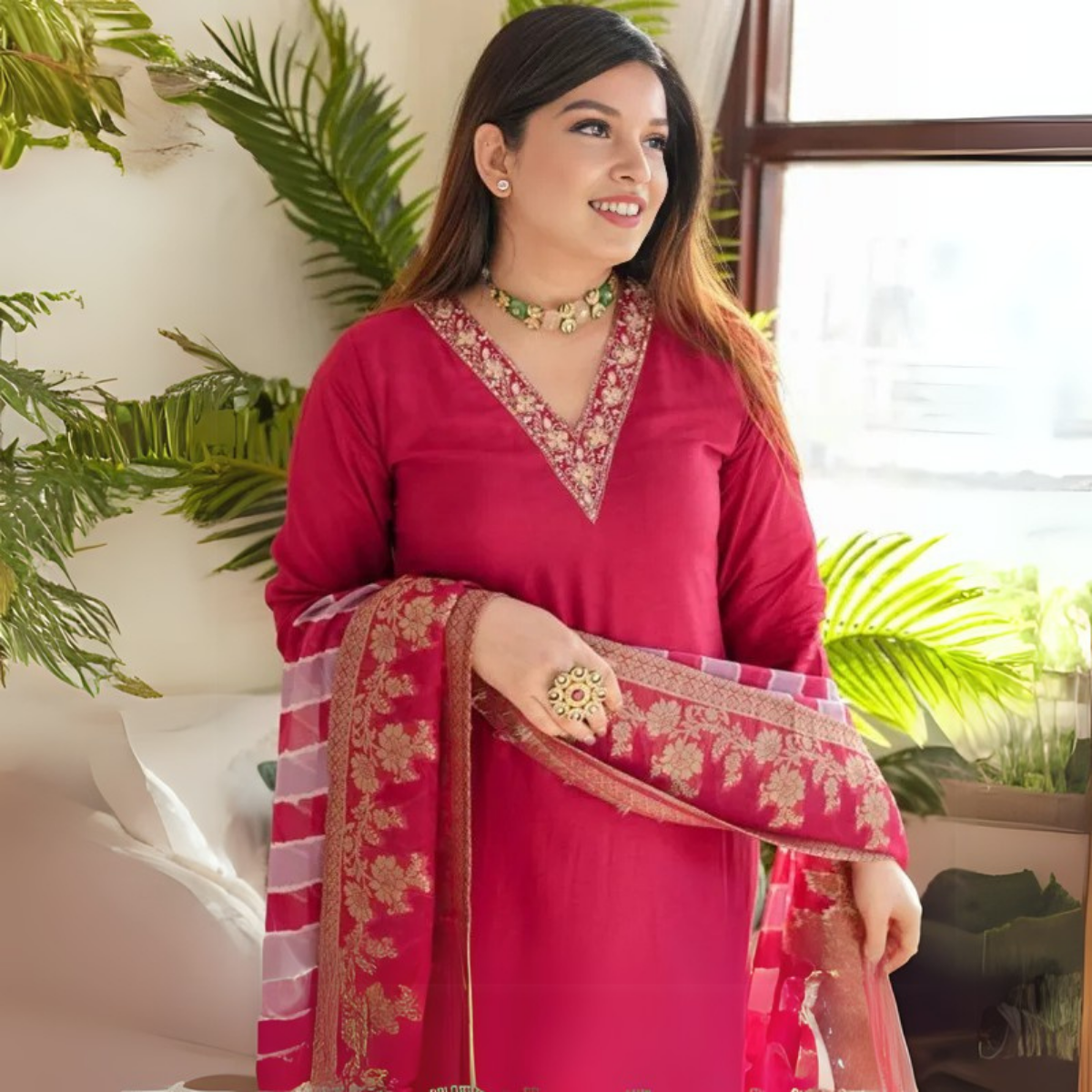 Premium Cotton Kurta Pant Dupatta Combo – Perfect for Daily Wear & Elegant Partywear | DS-09