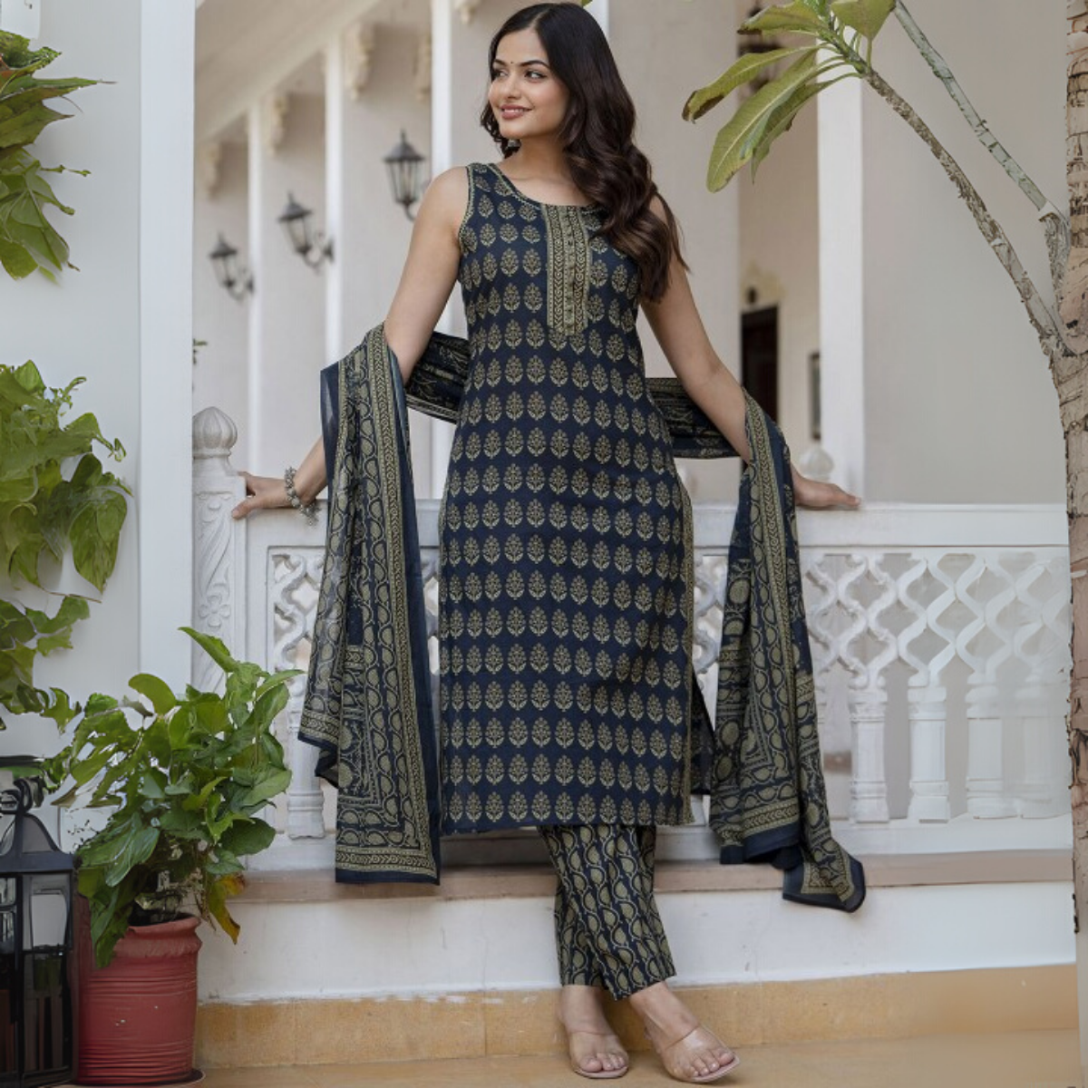 Designer Women's Kurta Set with Dupatta for Festive Wear |