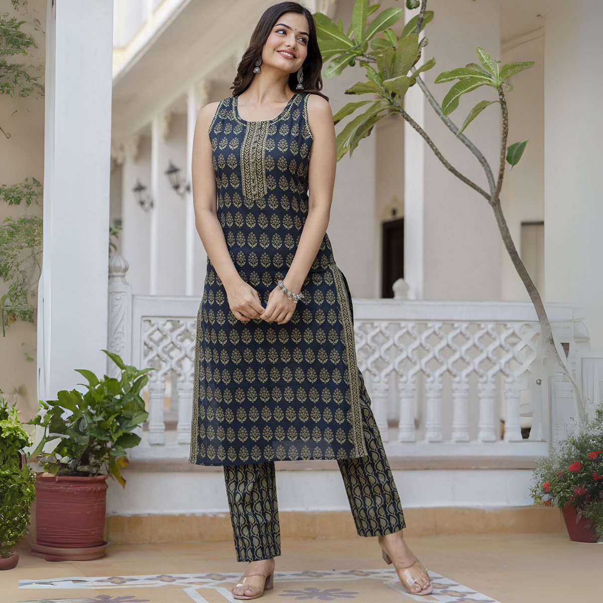 Designer Women's Kurta Set with Dupatta for Festive Wear |