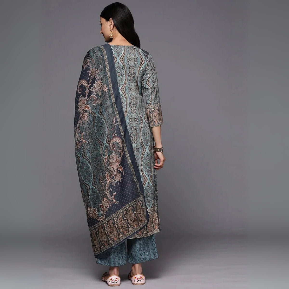 Pack of 3 Floral Print Cotton Kurta Set with Dupatta | KD-05