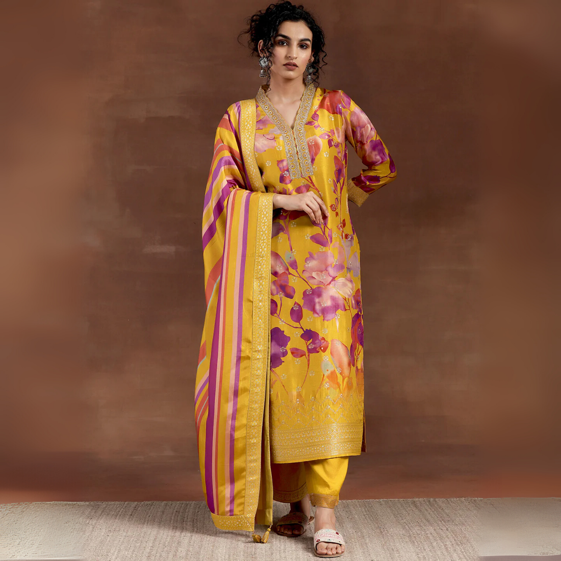 Ethnic 3-Piece Women Kurta Set with Dupatta | Ethnic Wear Made Effortless | WK-02