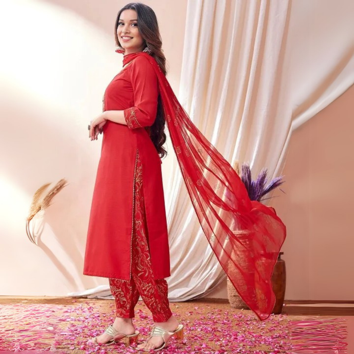 Premium Cotton Kurta Pant Dupatta Combo – Perfect for Daily Wear & Elegant Partywear | DS-03