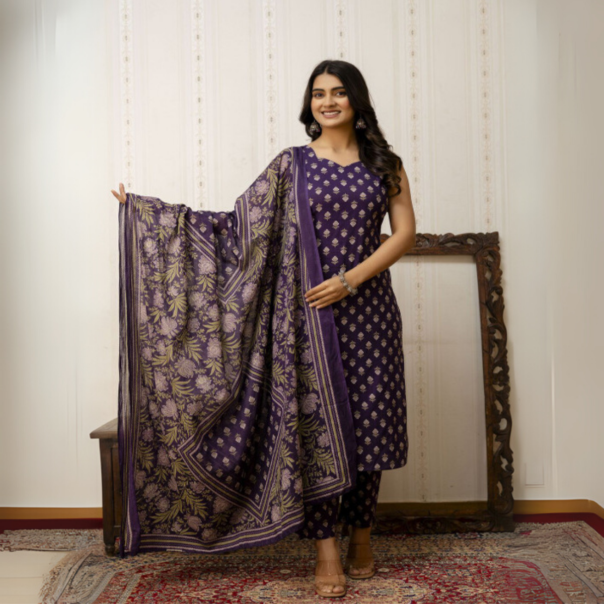Designer Women's Kurta Set with Dupatta for Festive Wear |