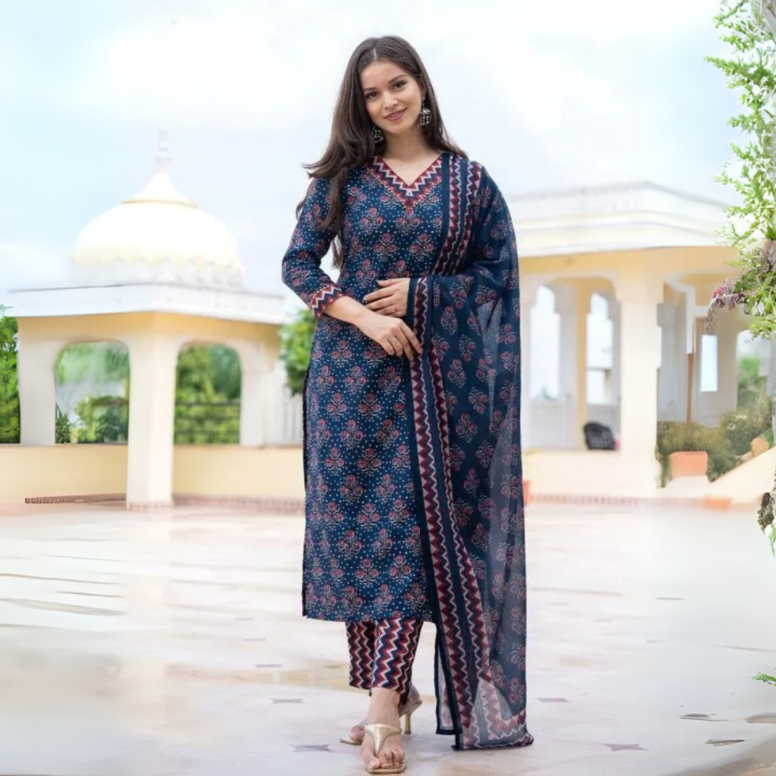 Premium Cotton Kurta Pant Dupatta Combo – Perfect for Daily Wear & Elegant Partywear | DS-08