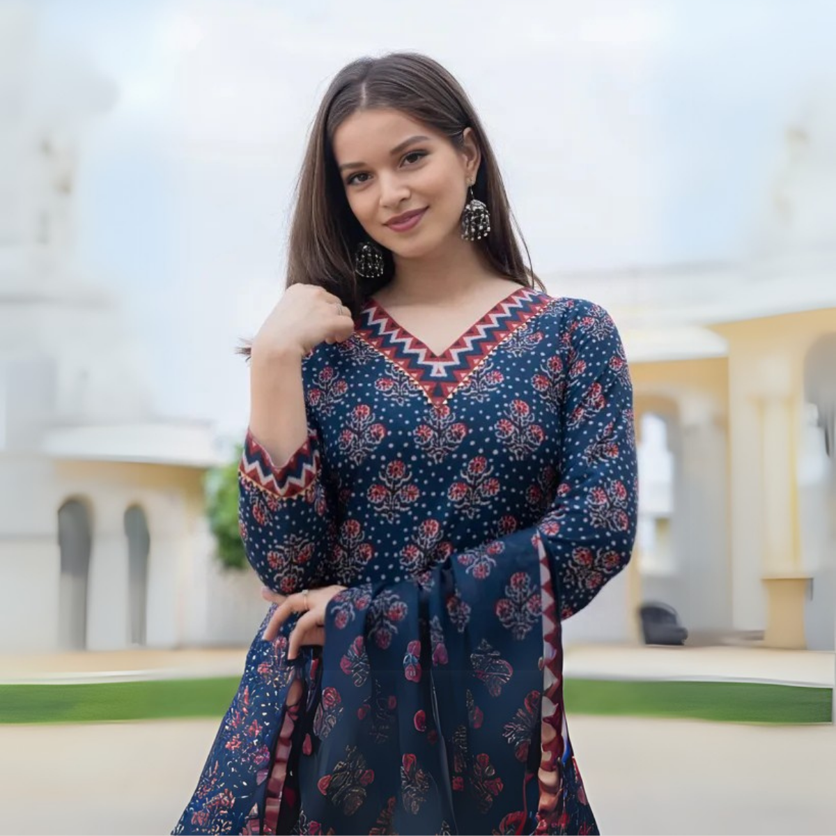Premium Cotton Kurta Pant Dupatta Combo – Perfect for Daily Wear & Elegant Partywear | DS-08