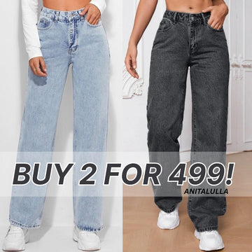 Women's 2-Pack Combo - Straight Fit Jeans Duo |WJ-04