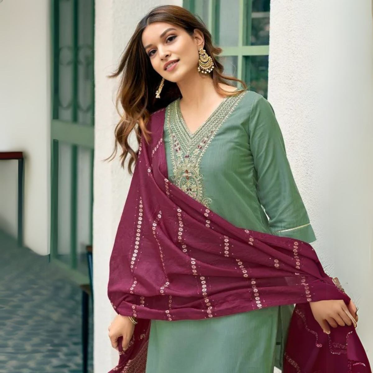 Premium Cotton Kurta Pant Dupatta Combo – Perfect for Daily Wear & Elegant Partywear | DS-11