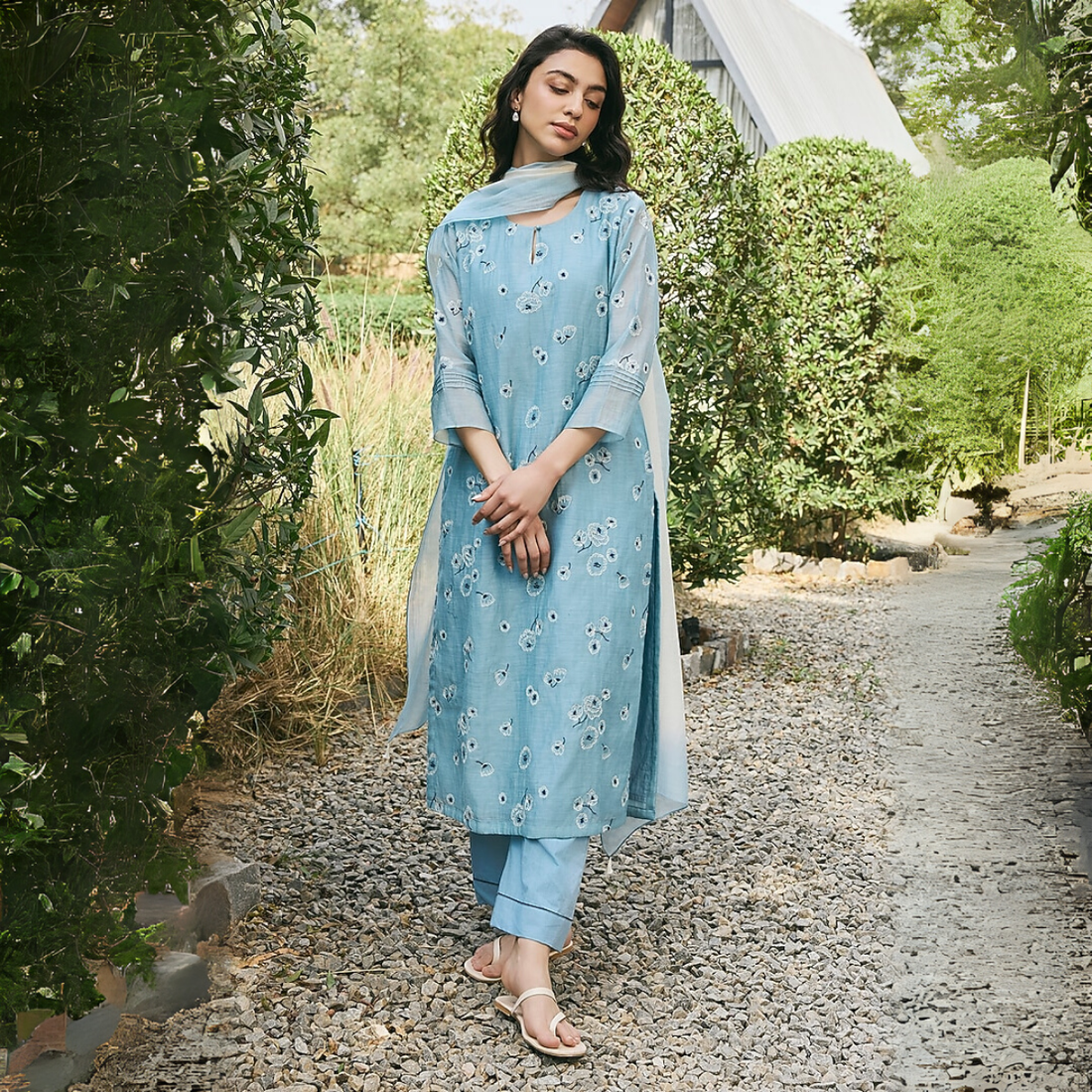 Ethnic 3-Piece Women Kurta Set with Dupatta | Ethnic Wear Made Effortless | WK-07