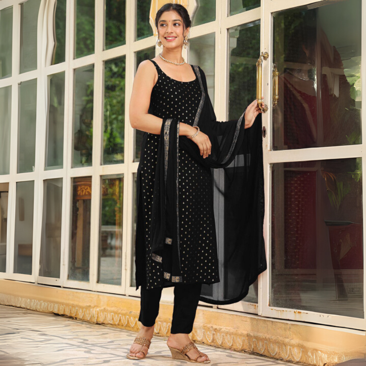 Designer Women's Kurta Set with Dupatta for Festive Wear |