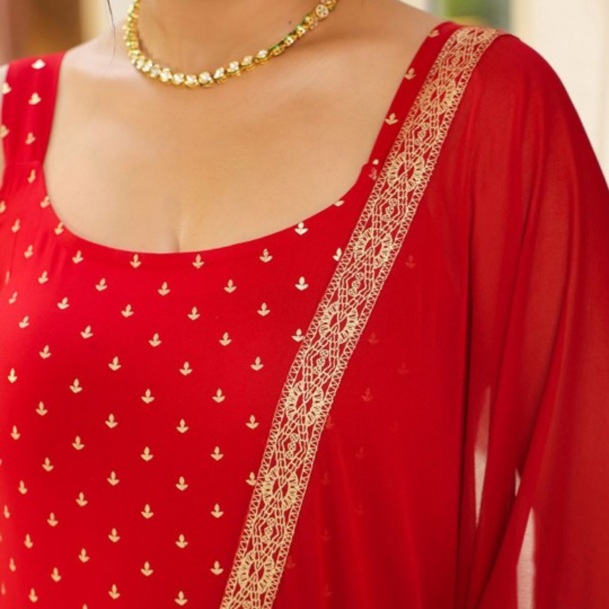 Designer Women's Kurta Set with Dupatta for Festive Wear |