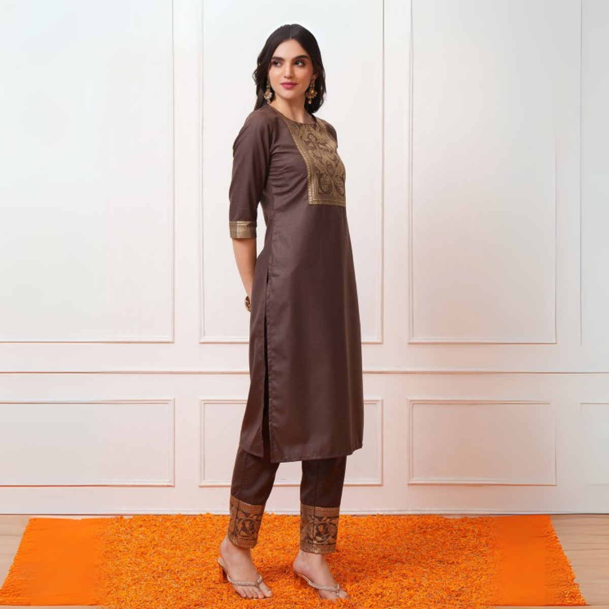Ethnic 3-Piece Women Kurta Set with Dupatta | Ethnic Wear Made Effortless | WK-06