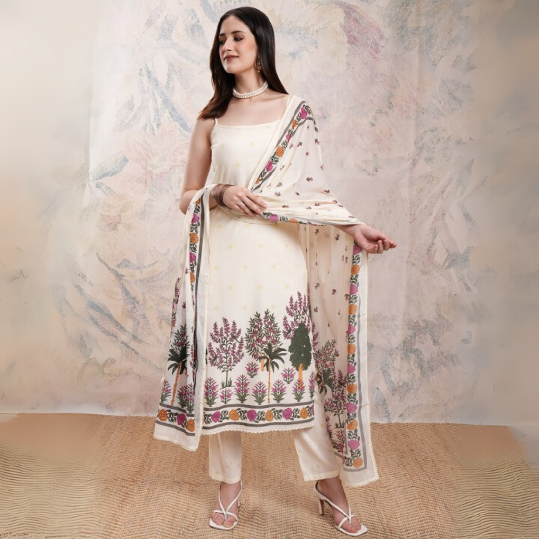 Designer Women's Kurta Set with Dupatta for Festive Wear |