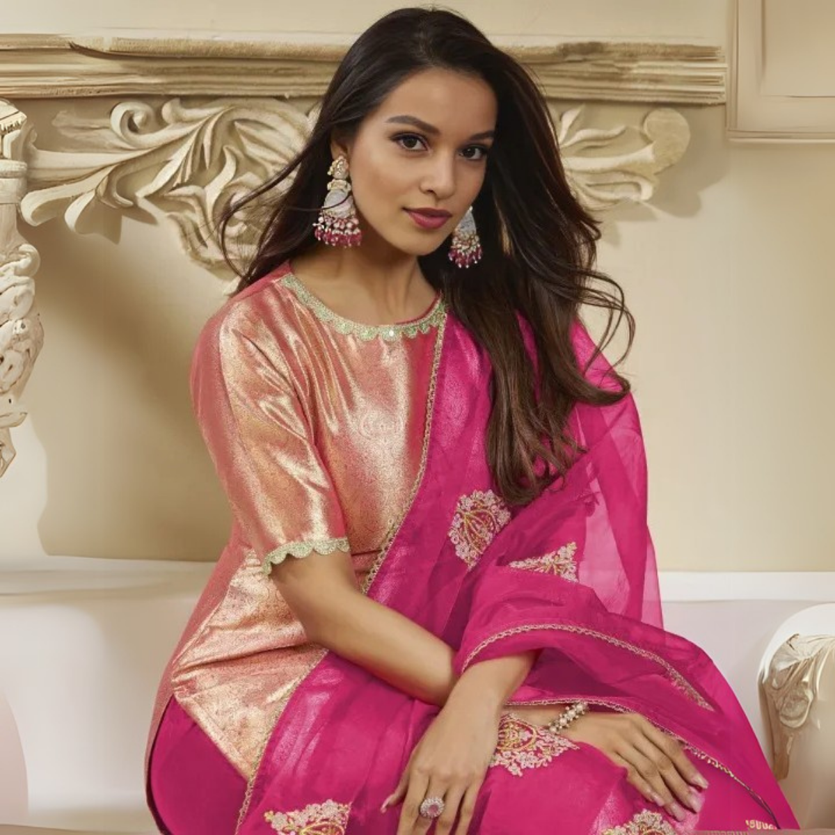 Premium Cotton Kurta Pant Dupatta Combo – Perfect for Daily Wear & Elegant Partywear | DS-07