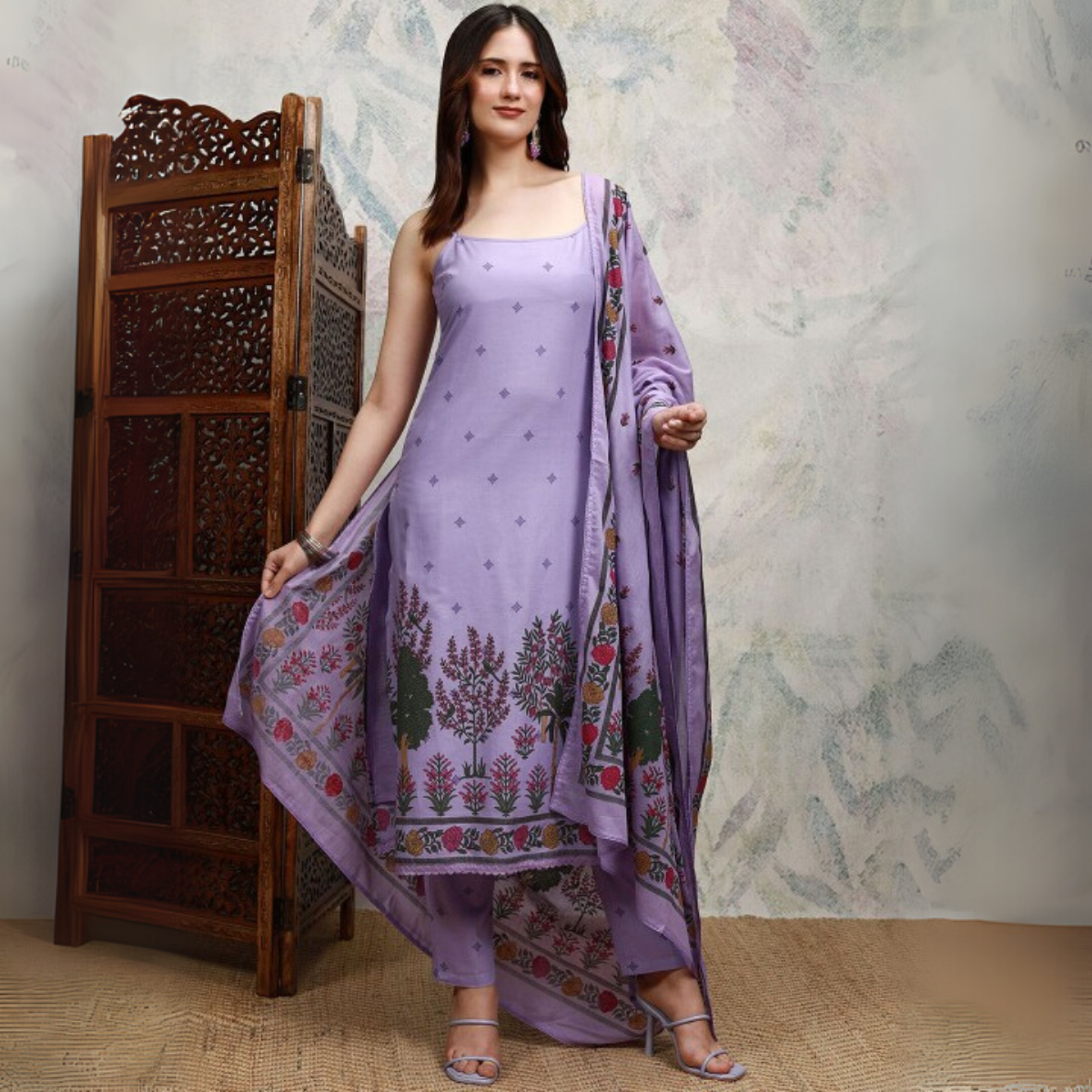 Designer Women's Kurta Set with Dupatta for Festive Wear |