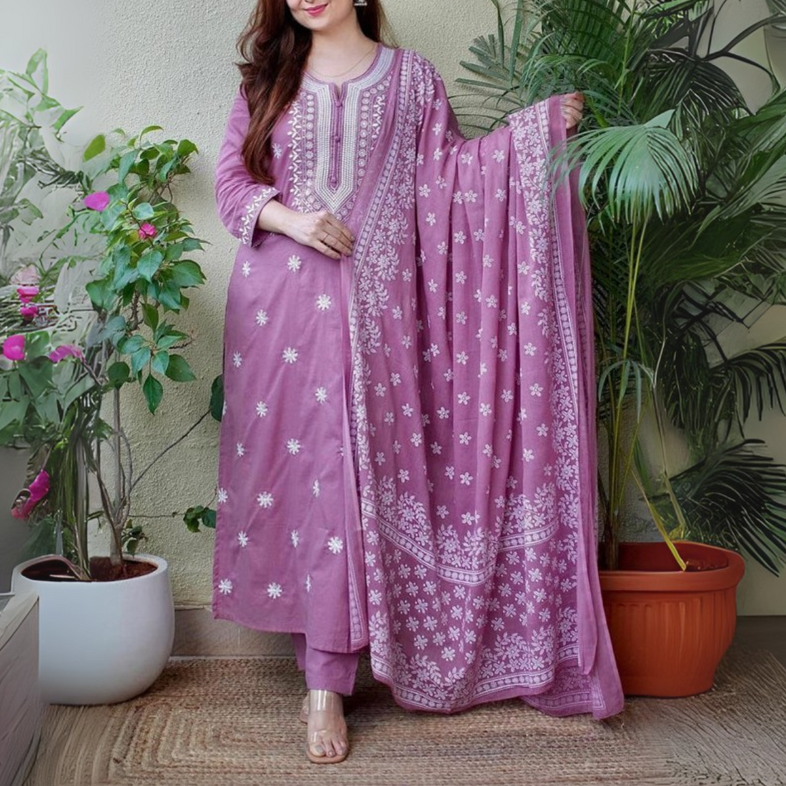 Premium Cotton Kurta Pant Dupatta Combo – Perfect for Daily Wear & Elegant Partywear| DS-05