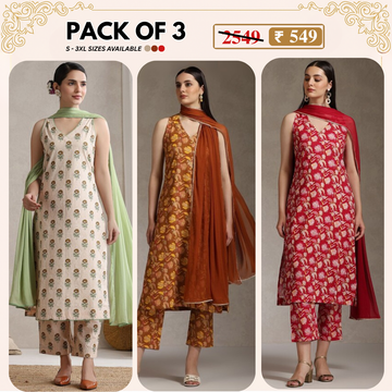 Designer Women's Kurta Set with Dupatta for Festive Wear |