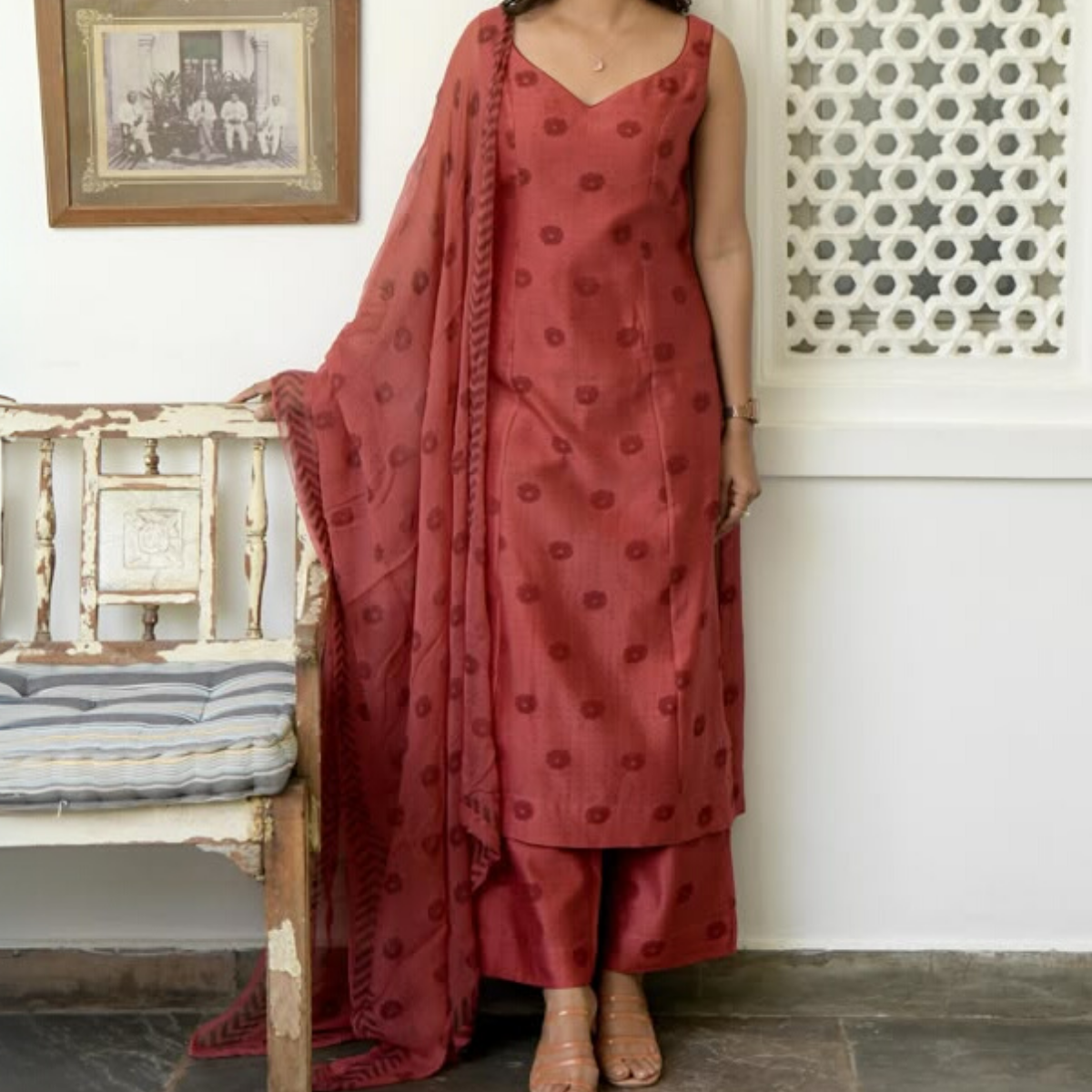 Designer Women's Kurta Set with Dupatta for Festive Wear |