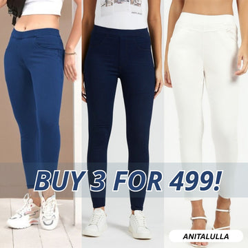 3-Pack Women's Leggings Combo - Comfortable & Stylish Bottoms | WL-06