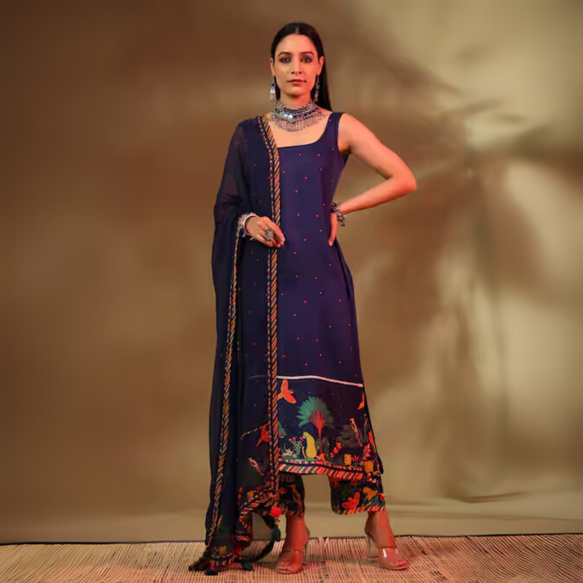 Designer Women's Kurta Set with Dupatta for Festive Wear |