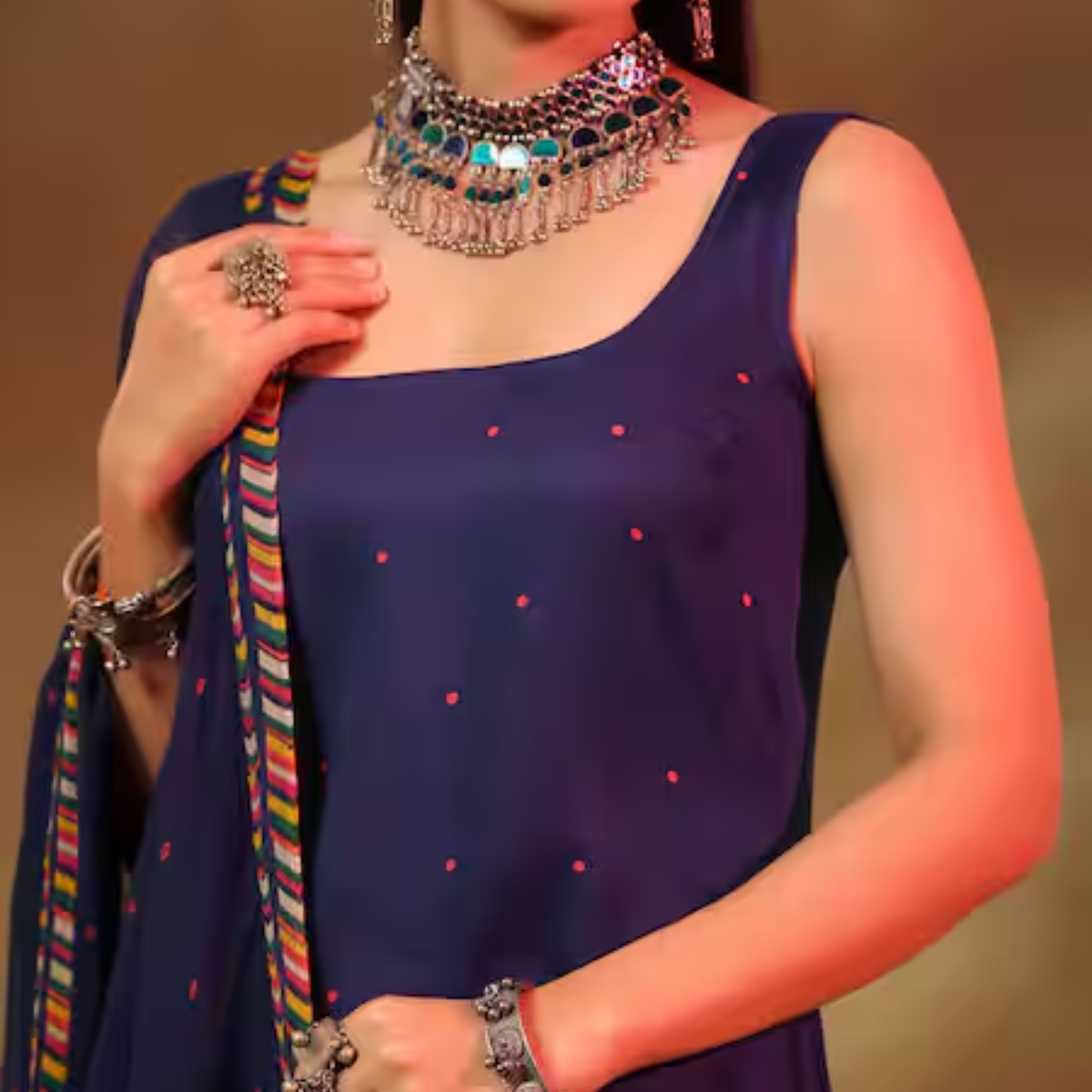 Designer Women's Kurta Set with Dupatta for Festive Wear |