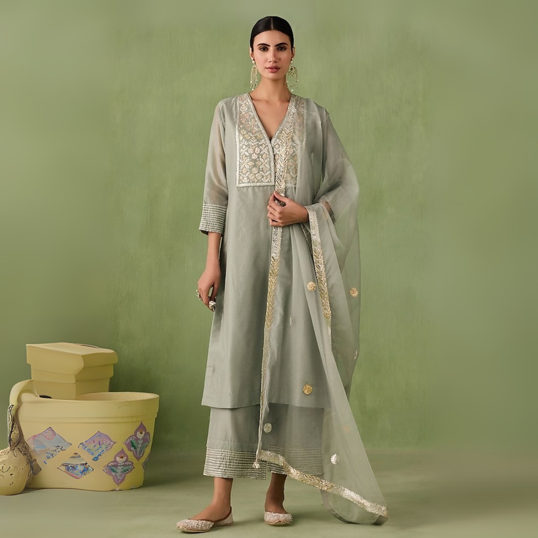 Celebrate Tradition with Our 3 Combo Festive Kurta Sets + Dupatta | FK-04