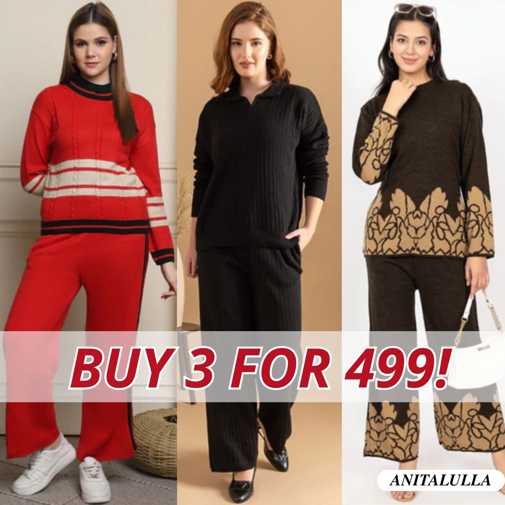 Winter Warmth Trio | Stylish 3-Piece Women’s Co-Ord Set | WC-06