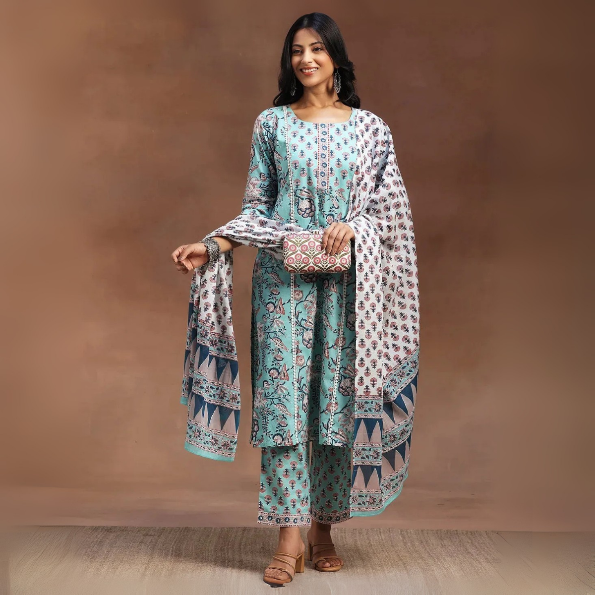 Ethnic 3-Piece Women Kurta Set with Dupatta | Ethnic Wear Made Effortless | WK-07