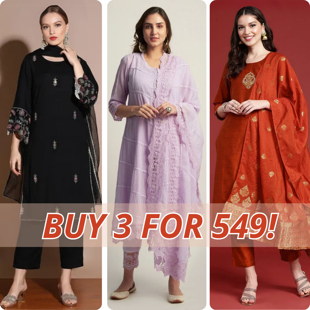 Premium Cotton Kurta Pant Dupatta Combo – Perfect for Daily Wear & Elegant Partywear| DS-01