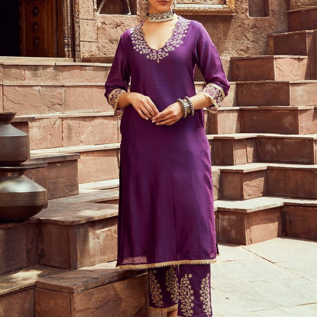 Premium Cotton Kurta Pant Dupatta Combo – Perfect for Daily Wear & Elegant Partywear| DS-10