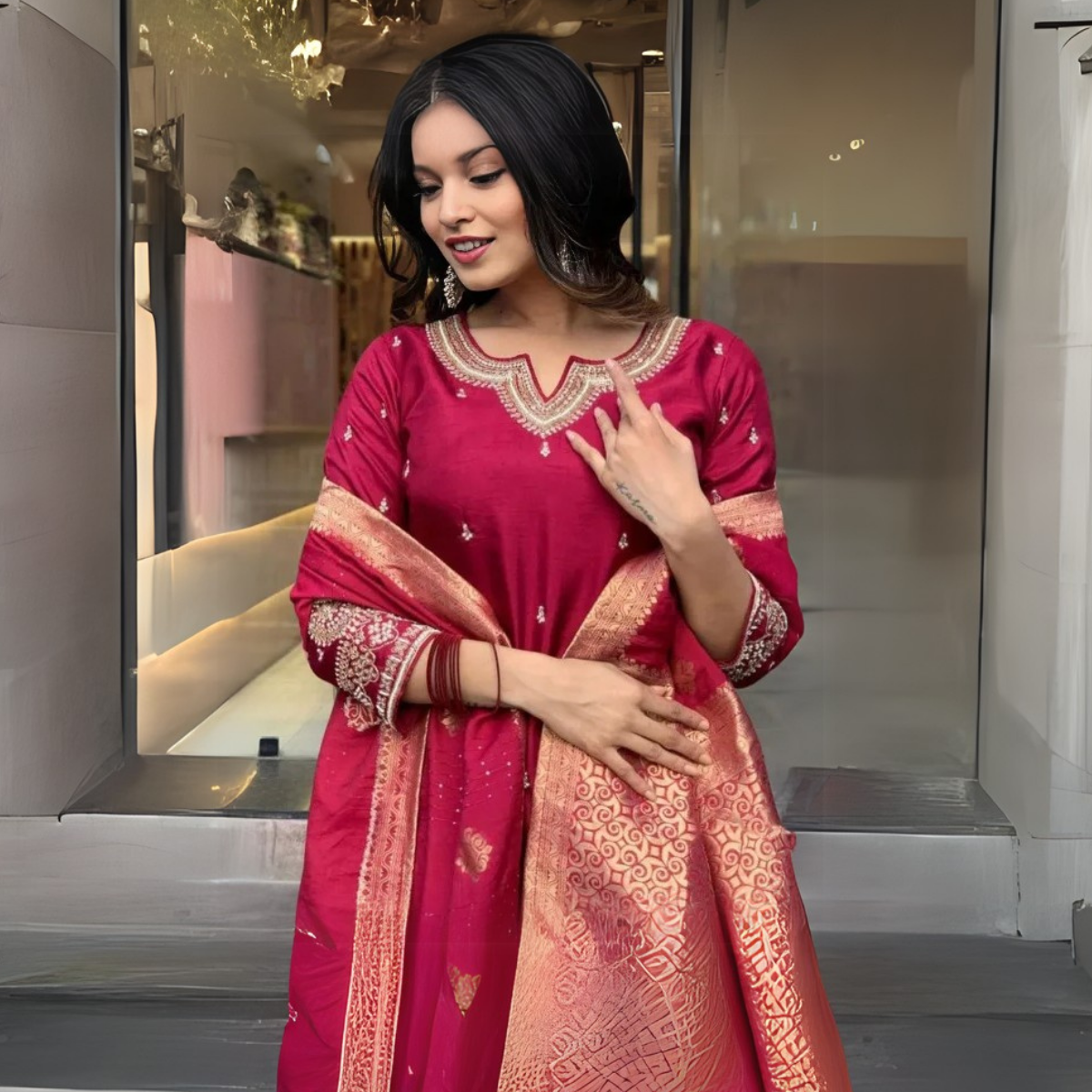 Premium Cotton Kurta Pant Dupatta Combo – Perfect for Daily Wear & Elegant Partywear | DS-06